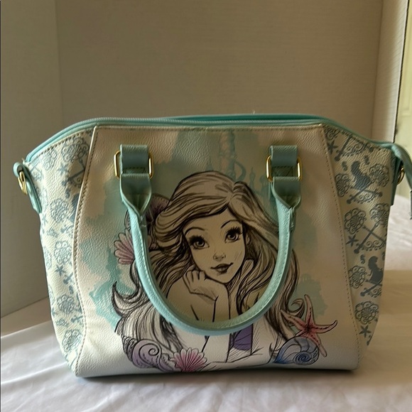 Disney Handbags - Disney Loungefly Ariel Satchel Tote Handbag The Little Mermaid Aqua